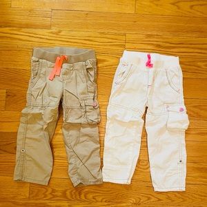Carters Girls Cargo Pants with snaps to turn into Capris size 3T